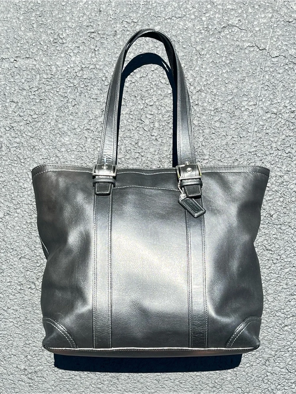 COACH Vintage HAMPTON Black Shoulder Bag Smooth Leather A0769-F10195